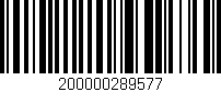 Código de barras (EAN, GTIN, SKU, ISBN): '200000289577'