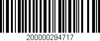 Código de barras (EAN, GTIN, SKU, ISBN): '200000294717'