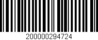 Código de barras (EAN, GTIN, SKU, ISBN): '200000294724'