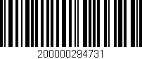 Código de barras (EAN, GTIN, SKU, ISBN): '200000294731'