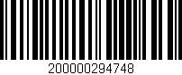 Código de barras (EAN, GTIN, SKU, ISBN): '200000294748'