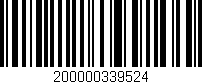 Código de barras (EAN, GTIN, SKU, ISBN): '200000339524'
