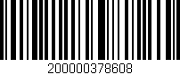 Código de barras (EAN, GTIN, SKU, ISBN): '200000378608'
