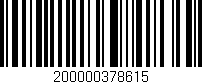 Código de barras (EAN, GTIN, SKU, ISBN): '200000378615'