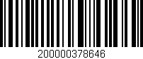 Código de barras (EAN, GTIN, SKU, ISBN): '200000378646'