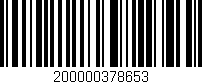 Código de barras (EAN, GTIN, SKU, ISBN): '200000378653'