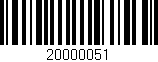 Código de barras (EAN, GTIN, SKU, ISBN): '20000051'