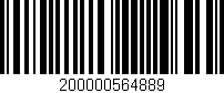 Código de barras (EAN, GTIN, SKU, ISBN): '200000564889'