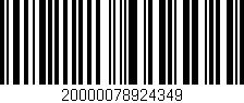 Código de barras (EAN, GTIN, SKU, ISBN): '20000078924349'