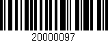 Código de barras (EAN, GTIN, SKU, ISBN): '20000097'
