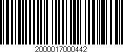 Código de barras (EAN, GTIN, SKU, ISBN): '2000017000442'