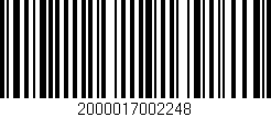 Código de barras (EAN, GTIN, SKU, ISBN): '2000017002248'