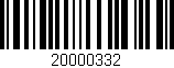 Código de barras (EAN, GTIN, SKU, ISBN): '20000332'