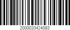 Código de barras (EAN, GTIN, SKU, ISBN): '2000033424093'