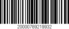 Código de barras (EAN, GTIN, SKU, ISBN): '20000789219932'