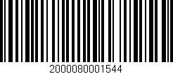 Código de barras (EAN, GTIN, SKU, ISBN): '2000080001544'