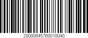 Código de barras (EAN, GTIN, SKU, ISBN): '20000845760010040'