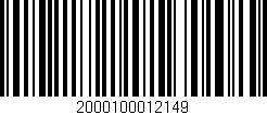 Código de barras (EAN, GTIN, SKU, ISBN): '2000100012149'