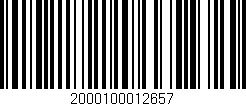 Código de barras (EAN, GTIN, SKU, ISBN): '2000100012657'