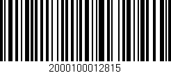 Código de barras (EAN, GTIN, SKU, ISBN): '2000100012815'