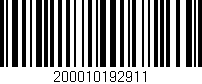 Código de barras (EAN, GTIN, SKU, ISBN): '200010192911'
