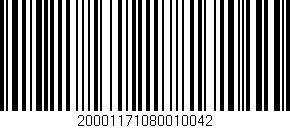 Código de barras (EAN, GTIN, SKU, ISBN): '20001171080010042'