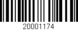 Código de barras (EAN, GTIN, SKU, ISBN): '20001174'