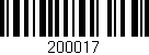 Código de barras (EAN, GTIN, SKU, ISBN): '200017'