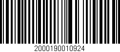 Código de barras (EAN, GTIN, SKU, ISBN): '2000190010924'
