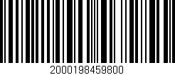 Código de barras (EAN, GTIN, SKU, ISBN): '2000198459800'