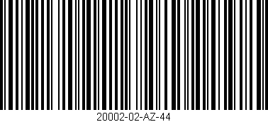 Código de barras (EAN, GTIN, SKU, ISBN): '20002-02-AZ-44'
