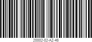 Código de barras (EAN, GTIN, SKU, ISBN): '20002-02-AZ-46'