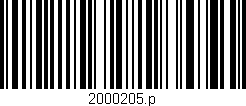 Código de barras (EAN, GTIN, SKU, ISBN): '2000205.p'