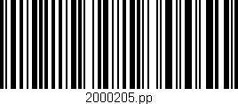 Código de barras (EAN, GTIN, SKU, ISBN): '2000205.pp'