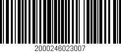 Código de barras (EAN, GTIN, SKU, ISBN): '2000246023007'