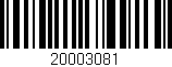 Código de barras (EAN, GTIN, SKU, ISBN): '20003081'