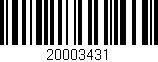 Código de barras (EAN, GTIN, SKU, ISBN): '20003431'