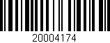 Código de barras (EAN, GTIN, SKU, ISBN): '20004174'