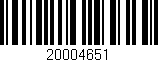 Código de barras (EAN, GTIN, SKU, ISBN): '20004651'