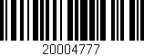 Código de barras (EAN, GTIN, SKU, ISBN): '20004777'