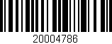 Código de barras (EAN, GTIN, SKU, ISBN): '20004786'