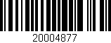 Código de barras (EAN, GTIN, SKU, ISBN): '20004877'