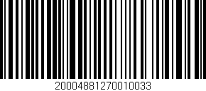 Código de barras (EAN, GTIN, SKU, ISBN): '20004881270010033'
