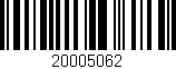 Código de barras (EAN, GTIN, SKU, ISBN): '20005062'