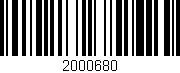 Código de barras (EAN, GTIN, SKU, ISBN): '2000680'