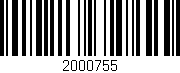 Código de barras (EAN, GTIN, SKU, ISBN): '2000755'