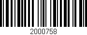 Código de barras (EAN, GTIN, SKU, ISBN): '2000758'