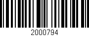 Código de barras (EAN, GTIN, SKU, ISBN): '2000794'