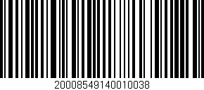Código de barras (EAN, GTIN, SKU, ISBN): '20008549140010038'