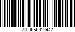 Código de barras (EAN, GTIN, SKU, ISBN): '2000858318447'